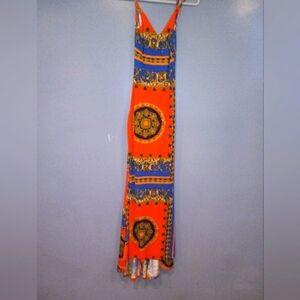 Orange maxi dress